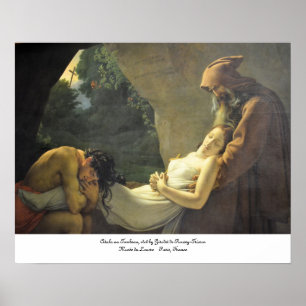 Póster Au Tombeau de Atala--El Entombment de Atala