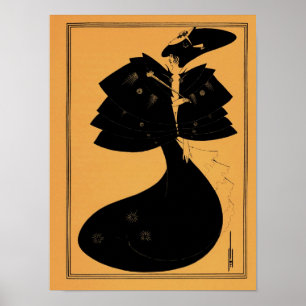 Póster Aubrey Beardsley dibujando en Salome