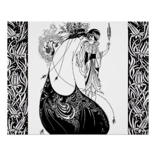 Póster Aubrey Beardsley La Falda del Pavo Real Art Nouvea