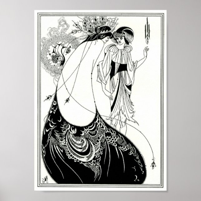 Póster Aubrey Beardsley Peacock Skirt (Frente)