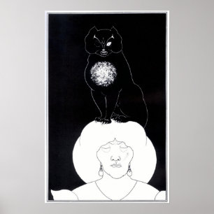 Póster Aubrey Beardsley - Poster de gato negro
