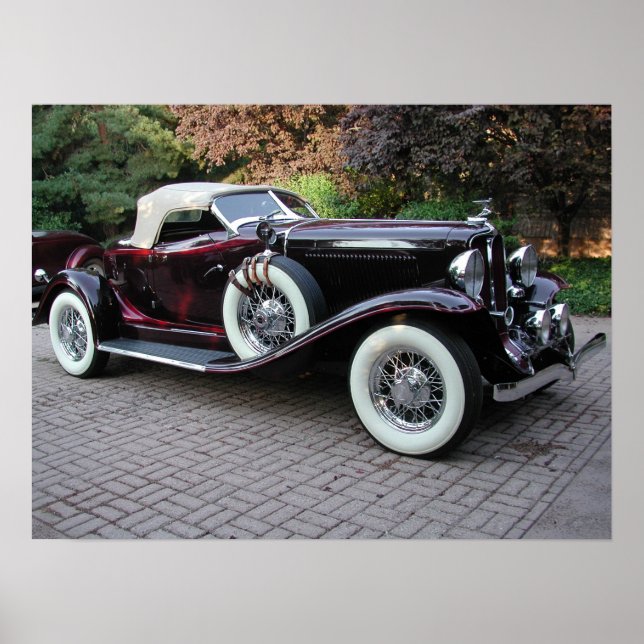 Póster Auburn Boattail Speedster 1932 (Frente)
