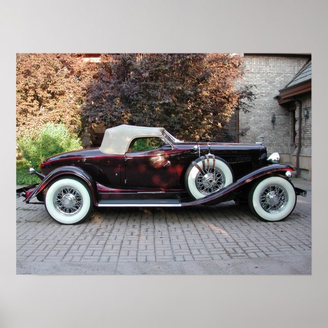 Póster Auburn Boattail Speedster 1932 (Frente)