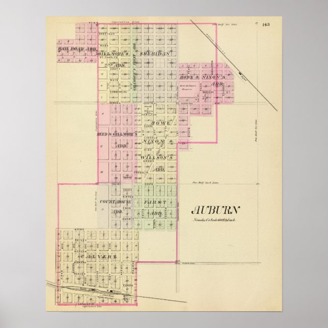 Póster Auburn, Nebraska (Frente)