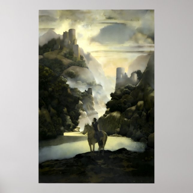 Póster Aucassin busca a Nicolette de Maxfield Parrish (Frente)