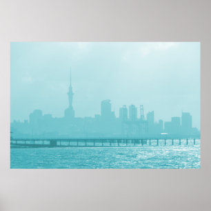 Póster Auckland brumoso 2