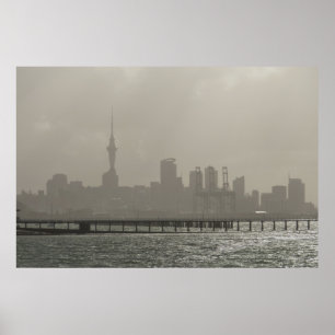 Póster Auckland brumoso 3