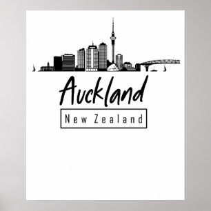 Póster Auckland, Nueva Zelanda