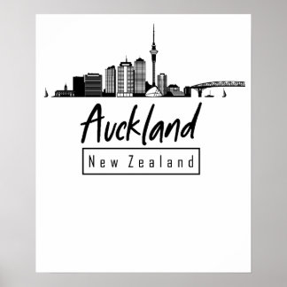 Póster Auckland, Nueva Zelanda