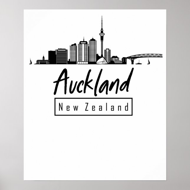 Póster Auckland, Nueva Zelanda (Frente)