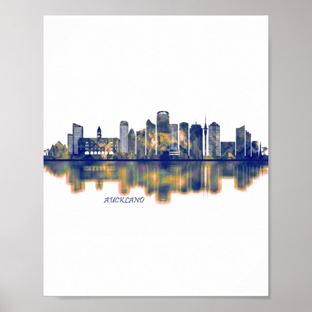 Póster Auckland Skyline (Frente)