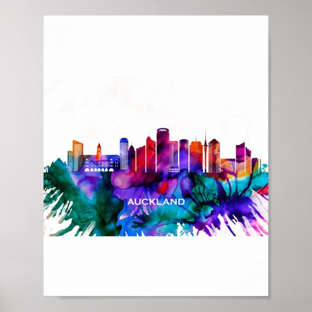 Póster Auckland Skyline (Frente)