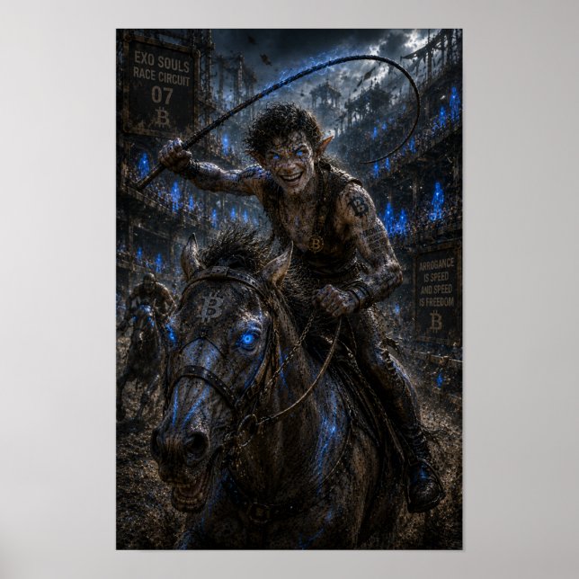 Póster Audacia / Jinete / Carrera de Caballos (Frente)