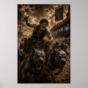 Póster Audacia / Jinete / Carrera de Perros