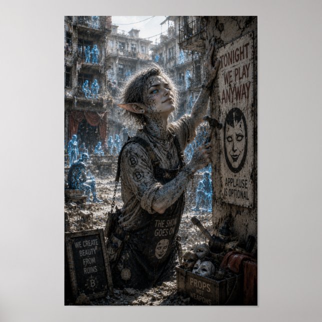 Póster Audacia / Trabajador de teatro / Edificio de apart (Frente)