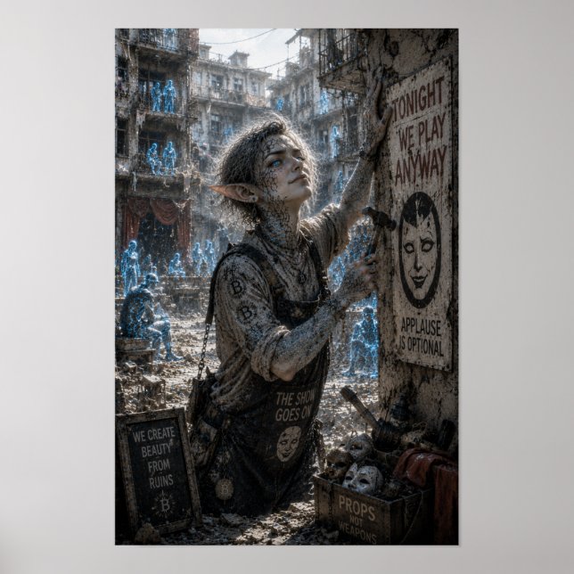 Póster Audacia / Trabajador de teatro / Edificio de apart (Frente)