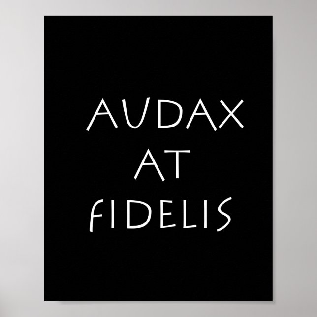 Póster Audax en fidelis (Frente)