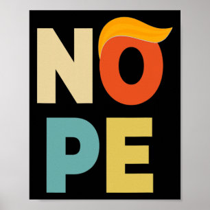 Póster Audaz estilo vintage Funny Anti-trump