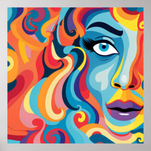 Póster Audaz murmullo de emociones de la mujer