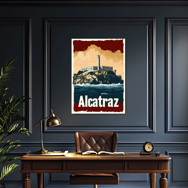 Póster Audaz Viaje Alcatraz Vintage (Subido por el creador)