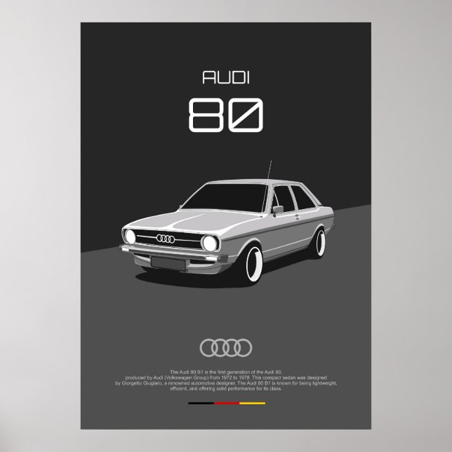 Póster Audi 80 B1 (Frente)