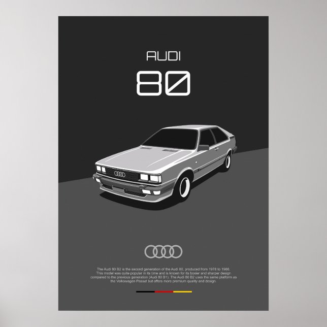 Póster Audi 80 B2 (Frente)
