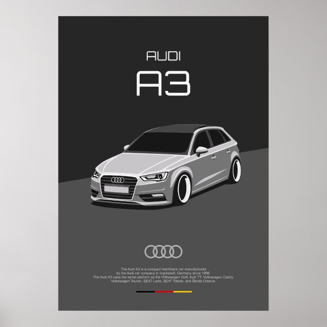 Póster Audi A3 8V (Frente)