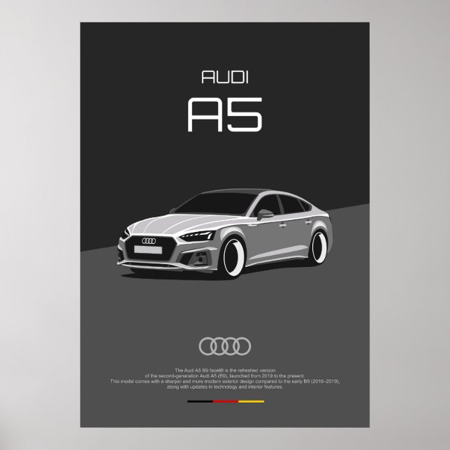Póster Audi A5 B9 facelift (Frente)