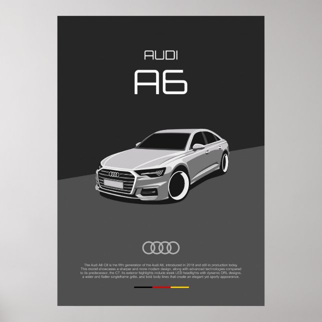 Póster Audi A6 C8 (Frente)