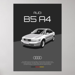 Póster Audi B5 A4 Sedan