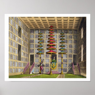 Póster Audience Hall, Cochin China, plate 88 from 'Le Cos