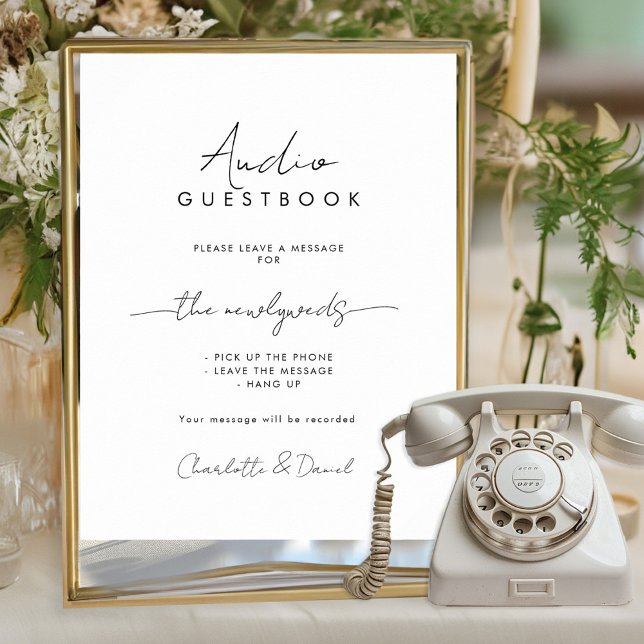 Póster Audio Guestbook | Phone Message Guest Book Sign (Subido por el creador)