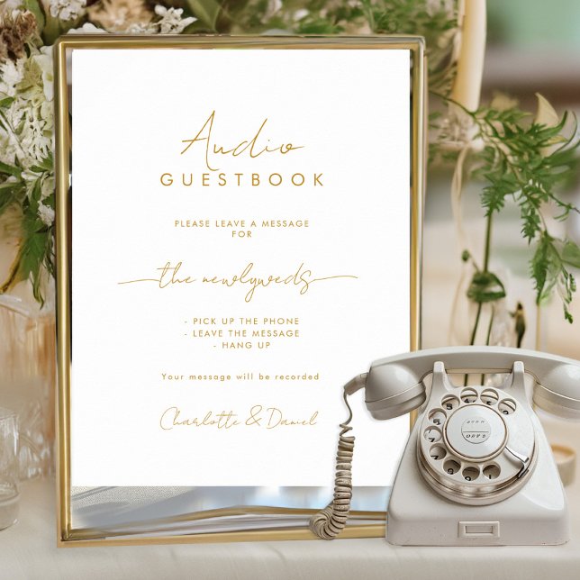Póster Audio Guestbook | Phone Message Guest Book Sign (Subido por el creador)