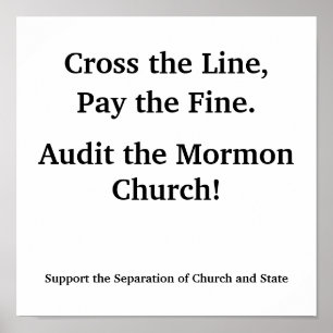 Póster Audit the Mormon Church