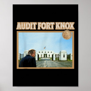 Póster Auditar Fort Knox Kentucky Gold Bullion Gracioso