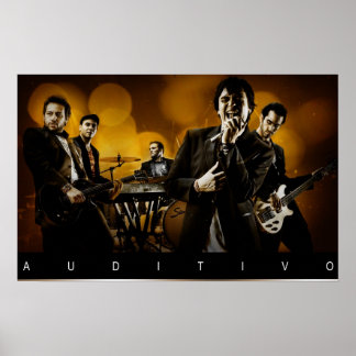 Póster auditivo amarillo