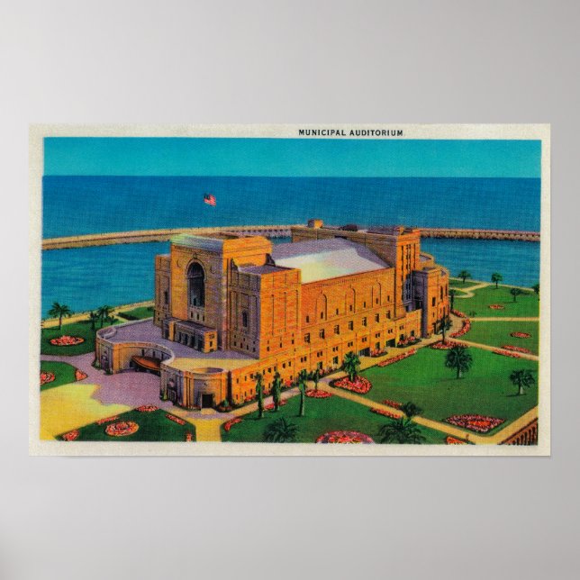 Póster Auditorio municipal de Long Beach, California (Frente)