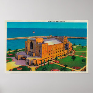 Póster Auditorio municipal en Long Beach, California