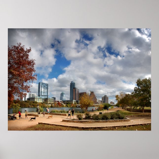 Póster Auditorium Shores Centro de Austin Texas Fall 4 (Frente)