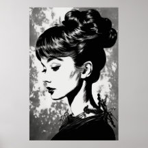 Audrey Hepburn inspiró retrato de glamour