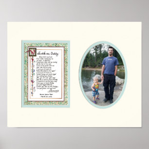 Póster Audrey Jeanne caminando conmigo Daddy Poem w Photo