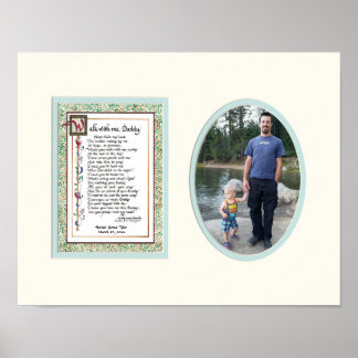 Póster Audrey Jeanne caminando conmigo Daddy Poem w Photo