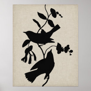 Póster Audubon Silhouette IV