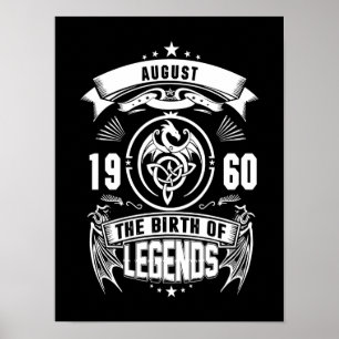 Póster August Gift   1960 Nacimiento De Las Leyendas