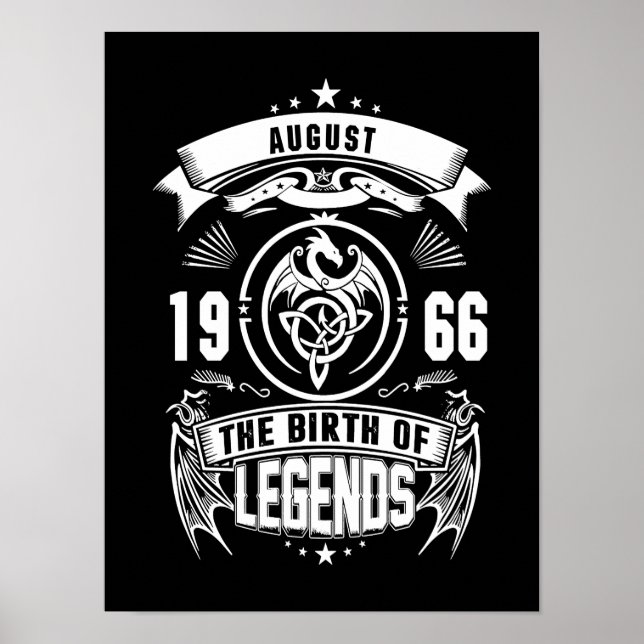 Póster August Gift | 1966 El nacimiento de las leyendas (Frente)