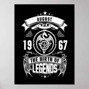 Póster August Gift   1967 Nacimiento De Las Leyendas