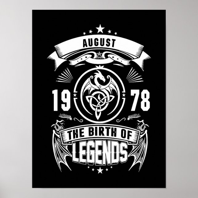 Póster August Gift | 1978 El Nacimiento De Las Leyendas (Frente)