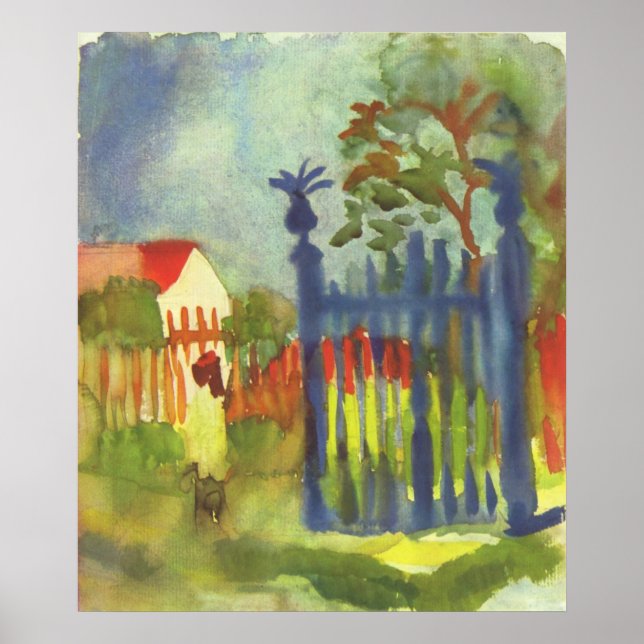 Póster August Macke - Garden Gate 1914 Gartentor (Frente)