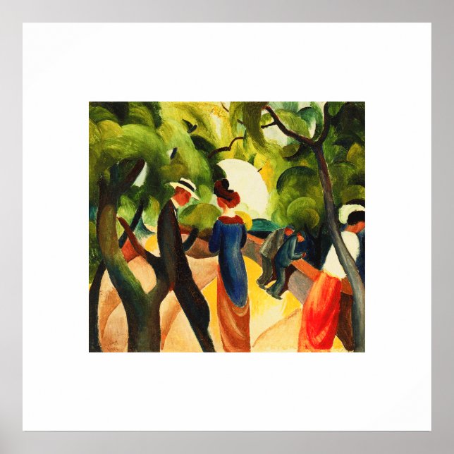 Póster August Macke. poster Bella Artes "Promenade" (Frente)