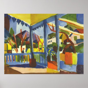 Póster August Macke - Terrasse en St. Germain 1914